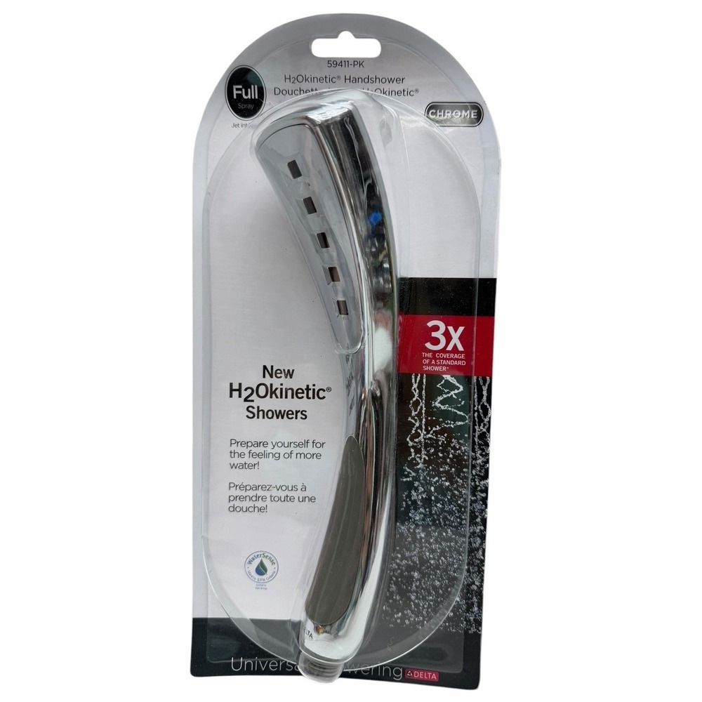 Delta H2Okinetic Handheld Shower Head Chrome / Full Spray Retired, NIP